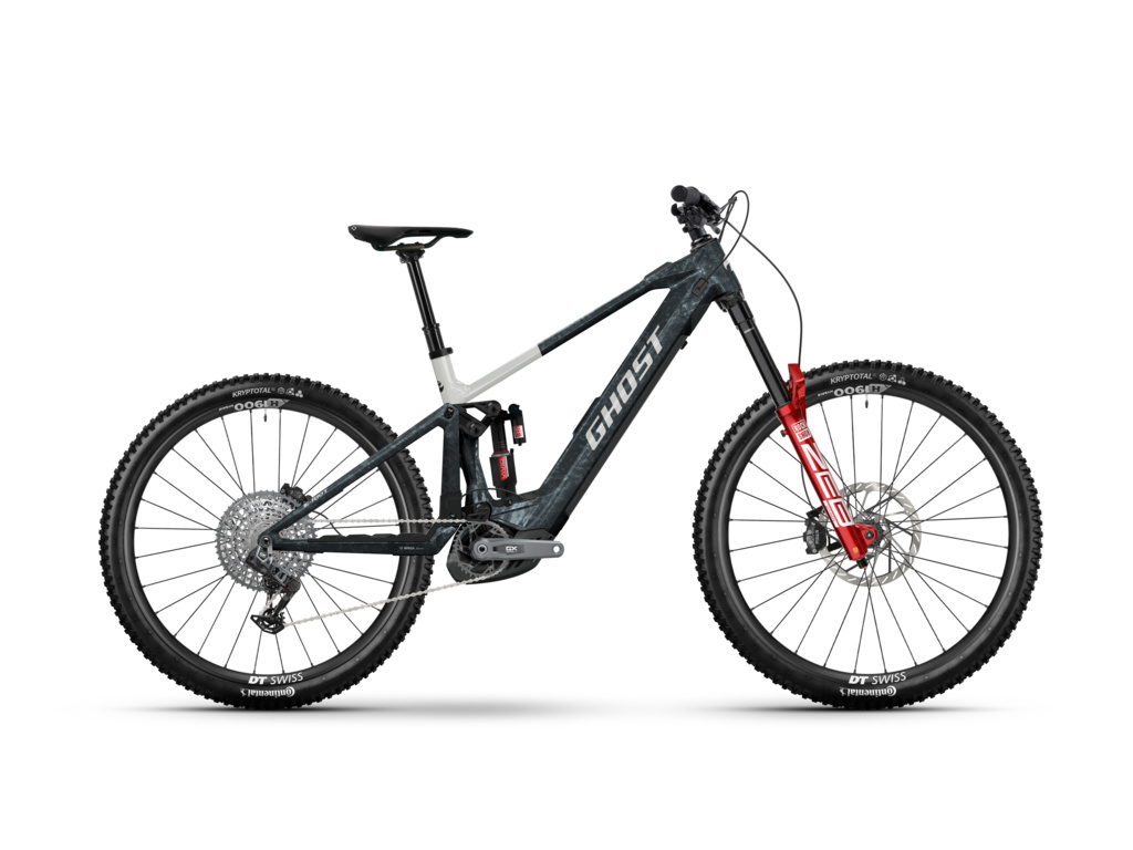 GHOST E-Riot CF Full Party Ud Carbon-Mist Blue/Pure Elegance Glossy 2026 - L