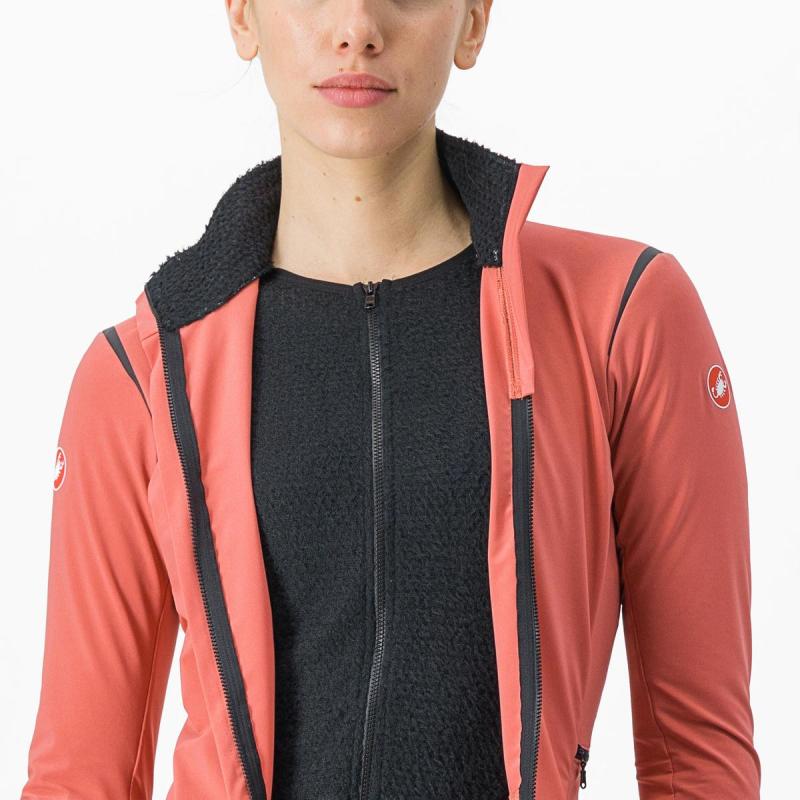 Castelli 23542 ALPHA FLIGHT ROS W minerálna červená - S