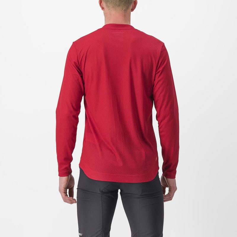 Castelli 23019 TRAIL TECH TEE 2 tmavo červený - M