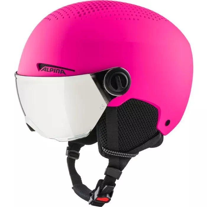 ALPINA Juniorská lyžiarska prilba ZUPO VISOR Q-LITE pink matt - L (54-58 cm)