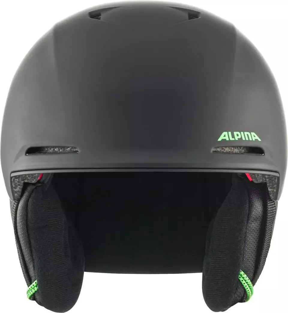ALPINA Detská lyžiarska prilba BRIX JR black-neon matt - M (51-55 cm)