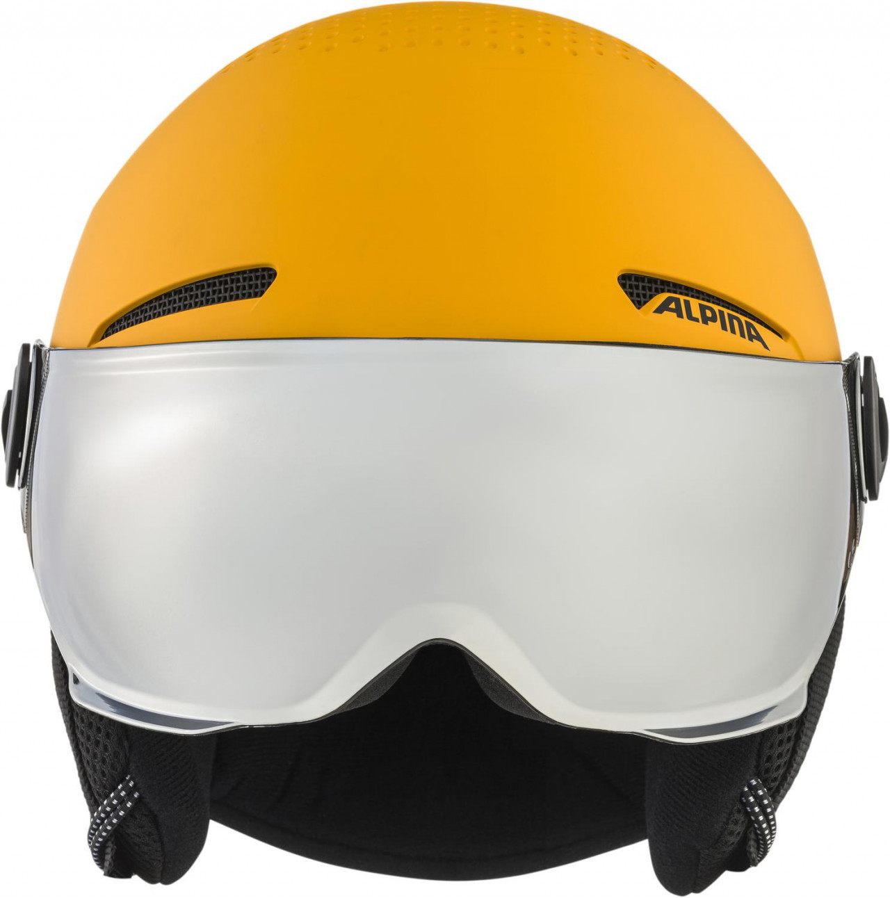 ALPINA Juniorská lyžiarska prilba ZUPO VISOR Q-LITE ohnivo žltá - S (48-52 cm)