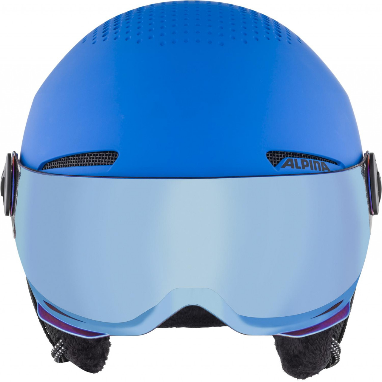 ALPINA Juniorská lyžiarska prilba ZUPO VISOR modrá matná - L (54-58 cm)
