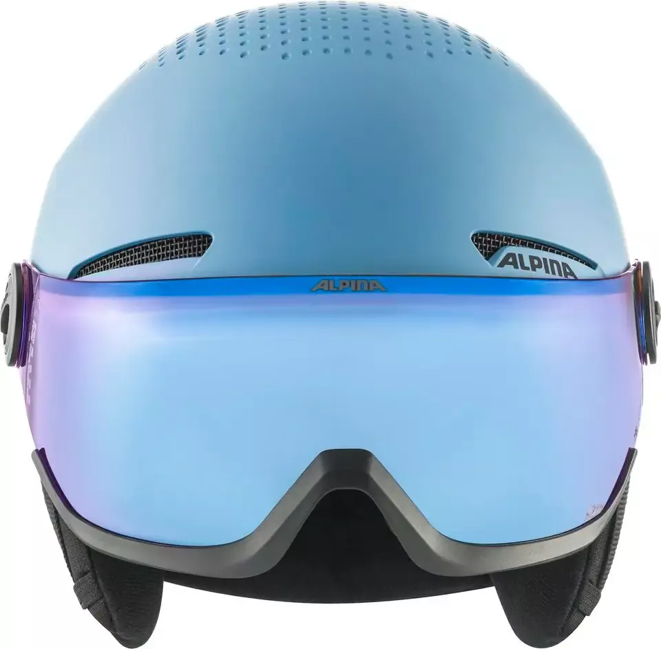 ALPINA Juniorská lyžiarska prilba ZUPO VISOR Q-LITE smoke-blue matt/blue - L (54-58 cm) 