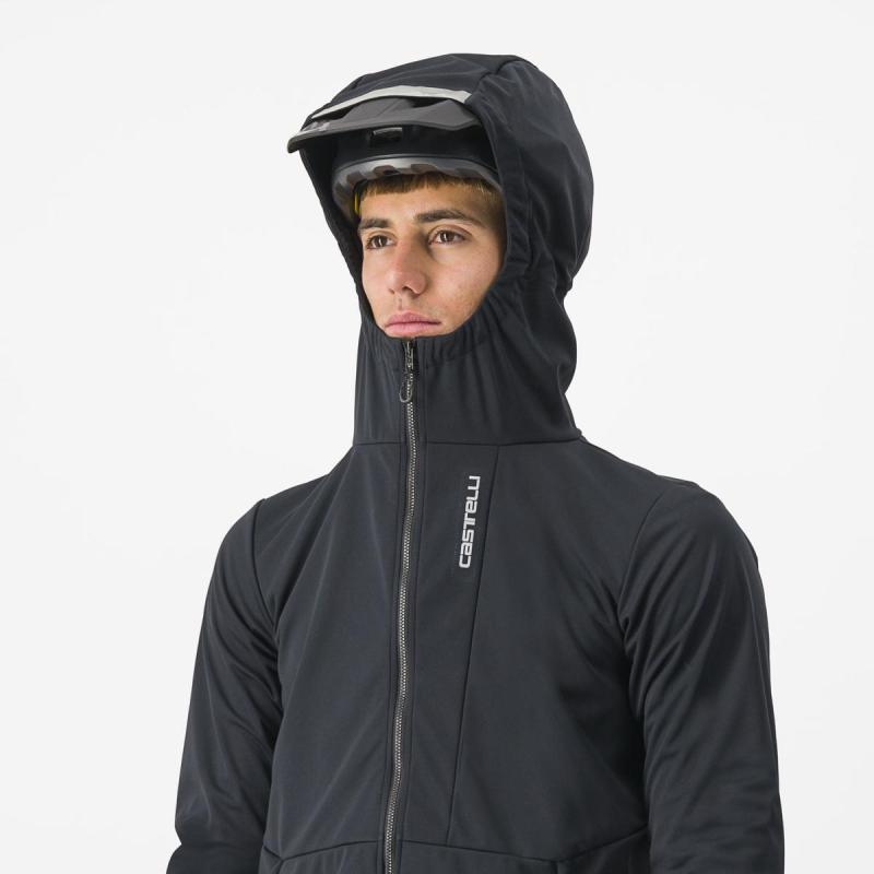 Castelli 23523 TRAIL HOODIE svetlá čierna - XL