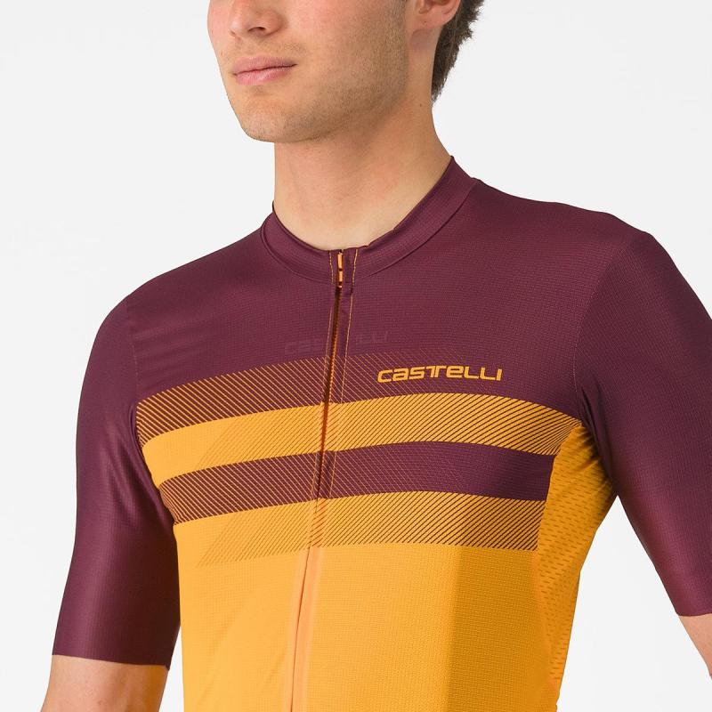 Castelli 25017 SIMBOLO žlto bordová
