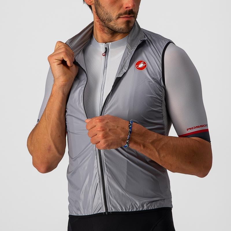 Castelli 20057 ARIA VEST šedo strieborná