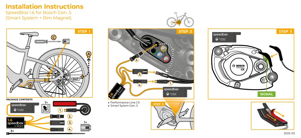 SpeedBox 1.6 pre Bosch (Smart System Gen.5 + Rim Magnet)