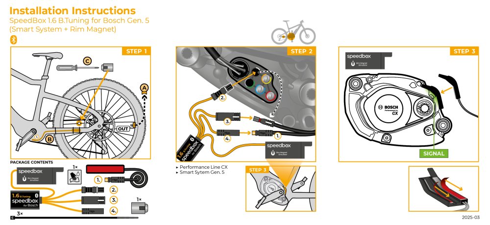 SpeedBox 1.6 B.Tuning pre Bosch (Smart System Gen.5 + Rim Magnet)