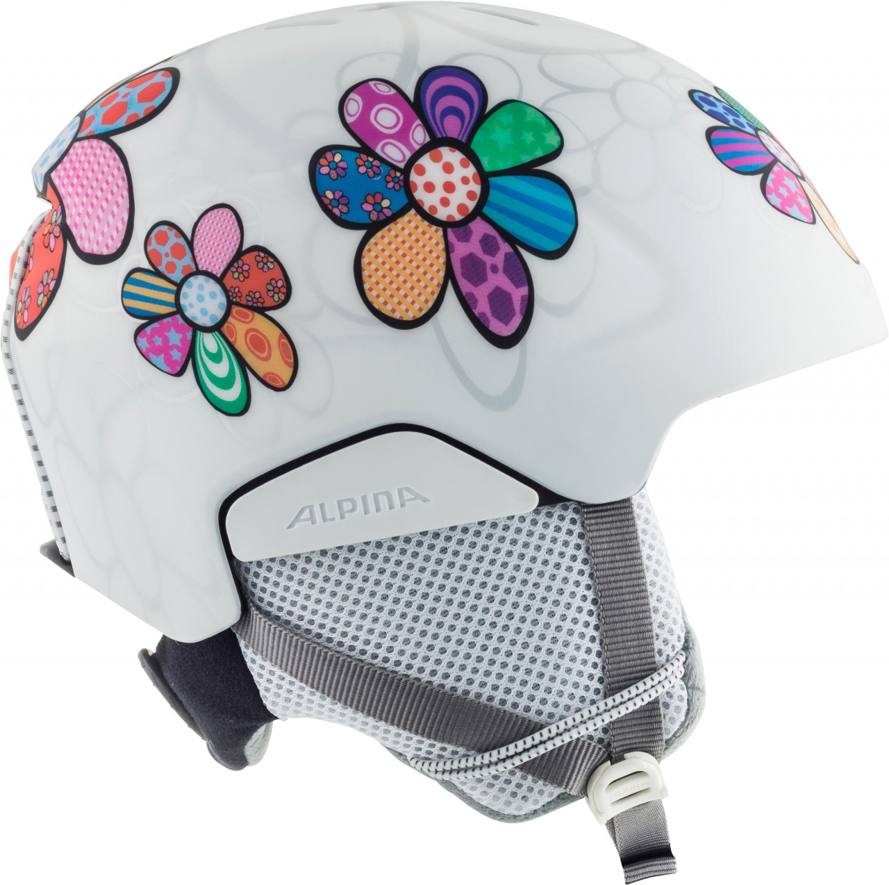 ALPINA Detská lyžiarska prilba PIZI kvietky - S (46-51 cm)