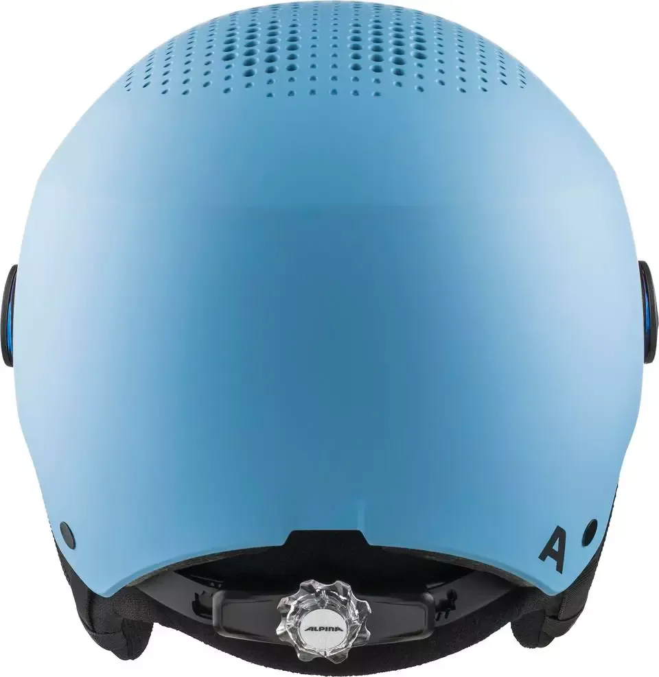 ALPINA Juniorská lyžiarska prilba ZUPO VISOR Q-LITE smoke-blue matt/blue - L (54-58 cm) 
