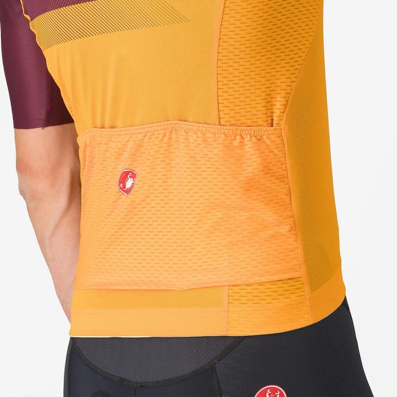 Castelli 25017 SIMBOLO žlto bordová
