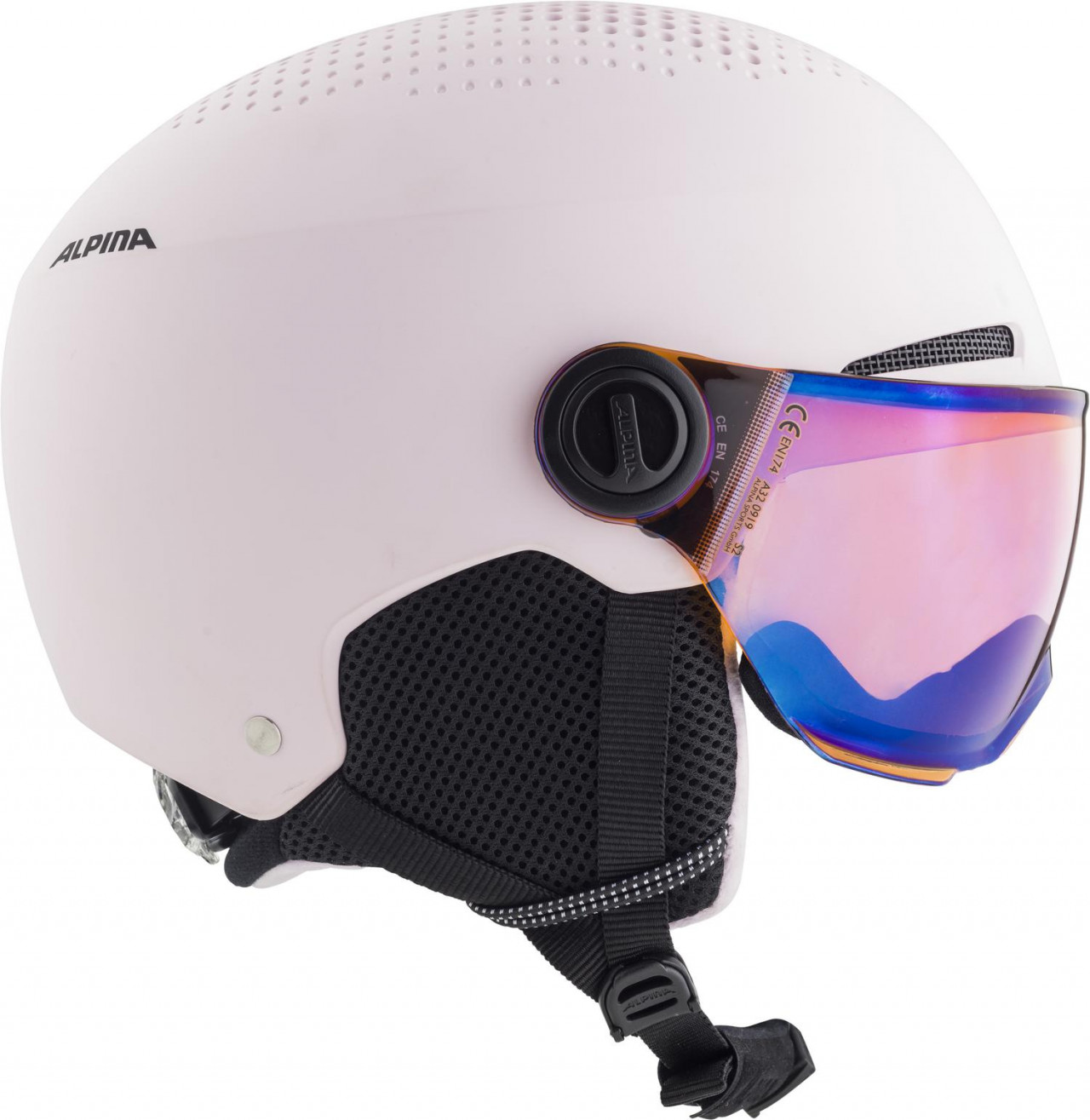 ALPINA Juniorská lyžiarska prilba ZUPO VISOR Q-LITE rose matt - XS (48-52 cm)