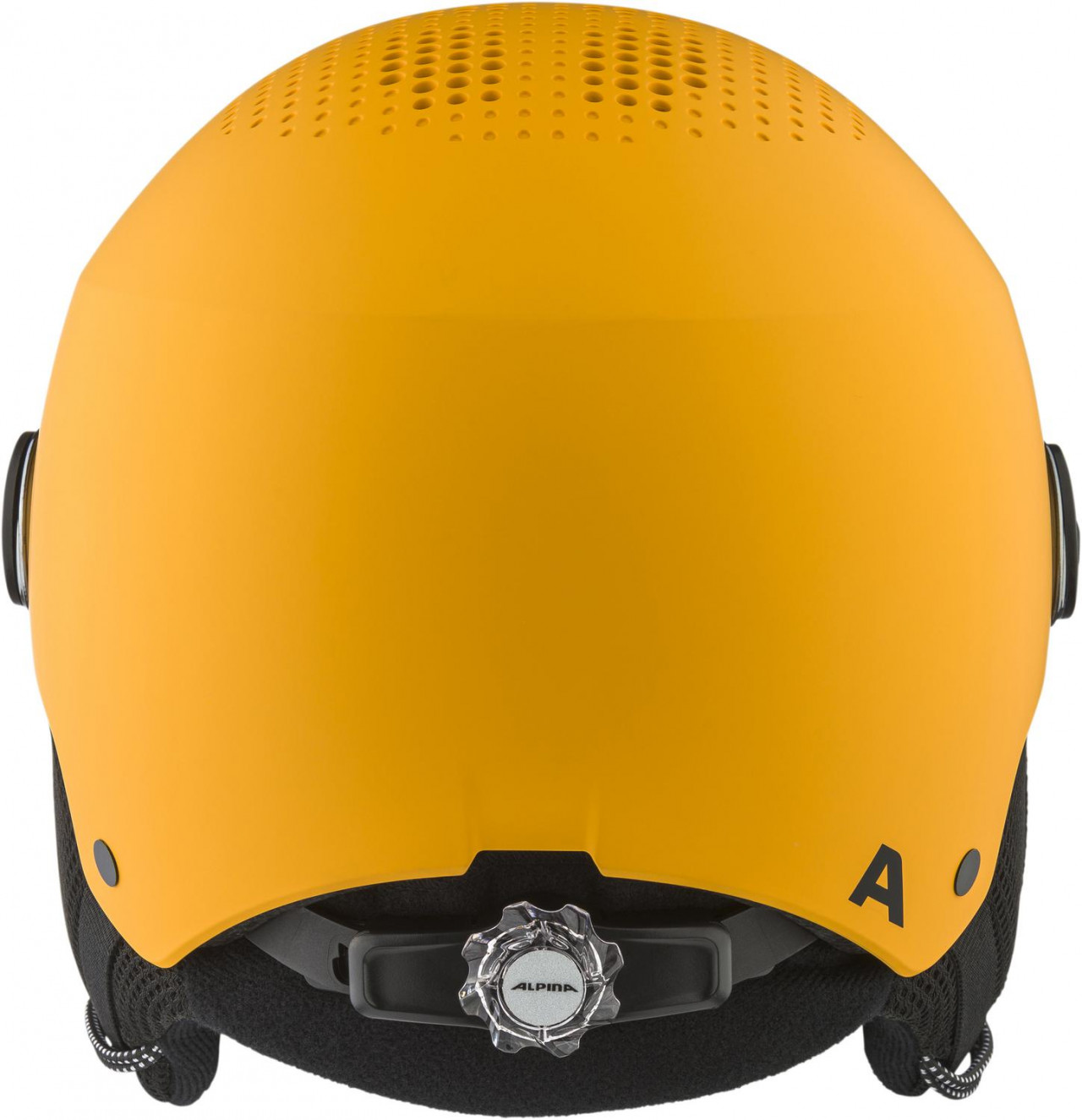 ALPINA Juniorská lyžiarska prilba ZUPO VISOR Q-LITE ohnivo žltá - S (48-52 cm)