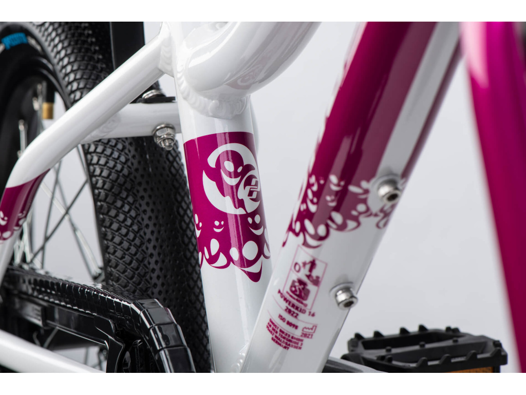 GHOST Powerkid 16 Pearl White/Candy Magenta Gloss 2025