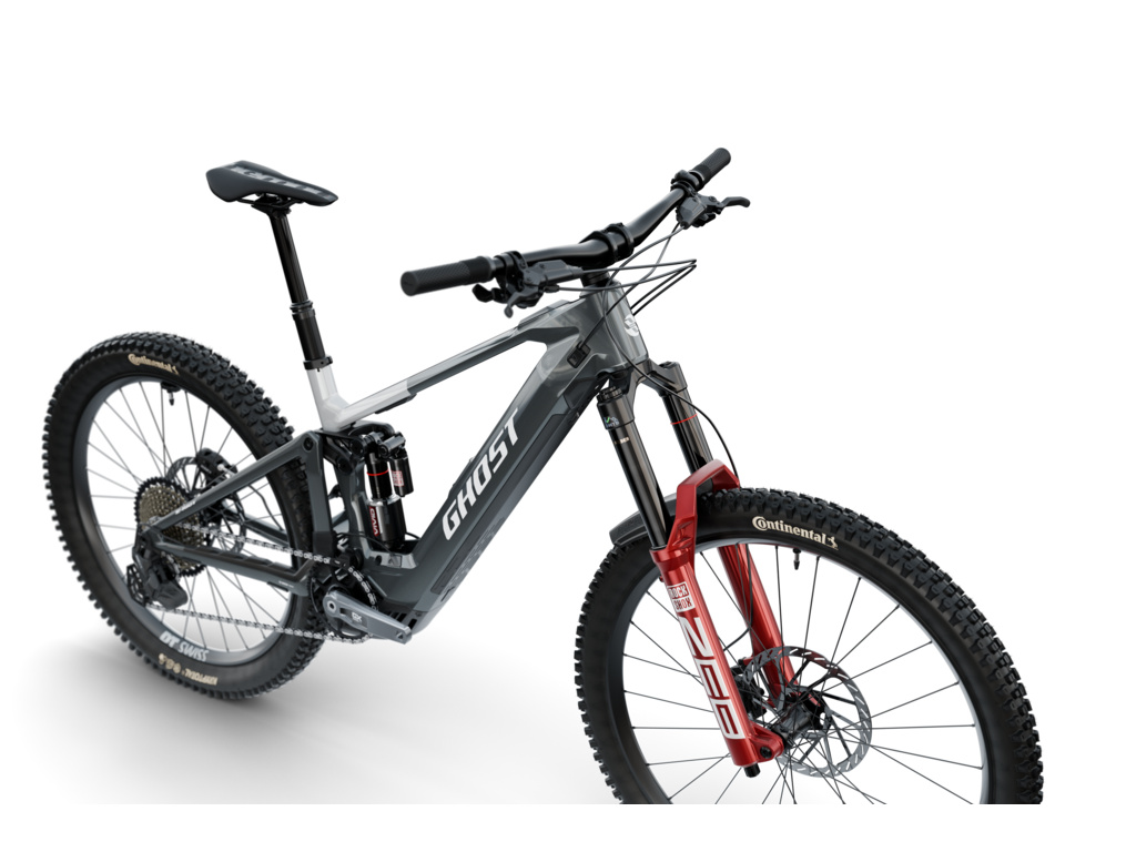 GHOST E-Riot CF Full Party Ud Carbon-Mist Blue/Pure Elegance Glossy 2026 - L
