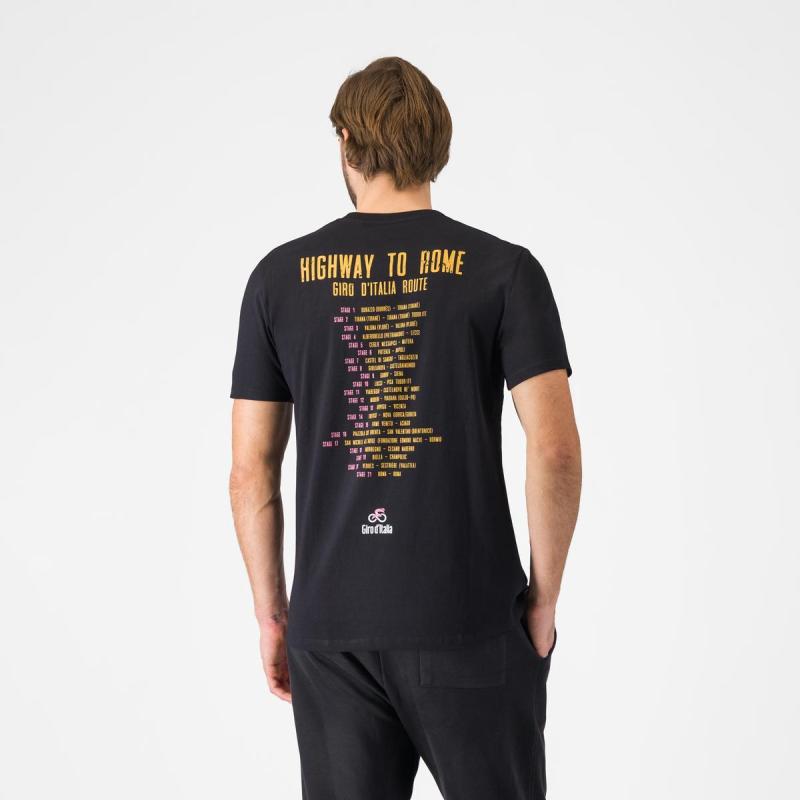 Castelli 10816 T-SHIRT HIGHWAY TO ROME čierny
