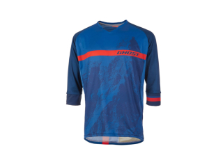 Dres s 3/4 rukávom GHOST MTN Ride Line Blue/Red